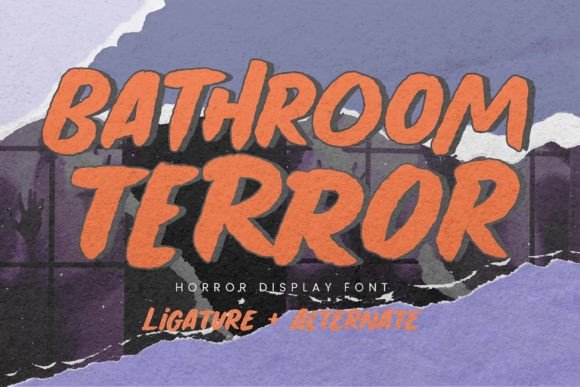 Bathroom Terror: A Bold Display Font for Scroll-Stopping Campaigns