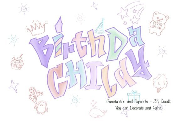 Birthday Child: A Handwritten Display Font for Editorial Charm