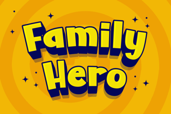 Family Hero: A Playful Display Font for Handmade Charm
