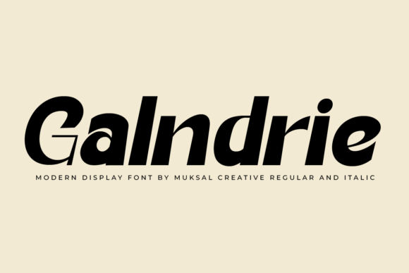 Galndrie: A Modern Display Font That Elevates Digital Branding