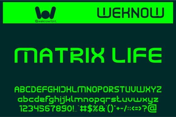 Matrix Life: A Techno-Scifi Display Font with Editorial Soul