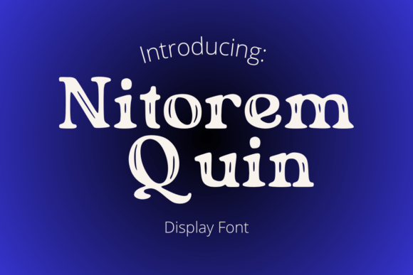 Nitorem Quin: A Retro Display Font for Distinctive Web Identity