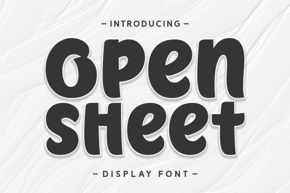 Open Sheet: A Handwritten Display Font That Feels Human