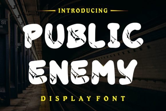 Public Enemy: A Retro-Grunge Display Font for Editorial Impact