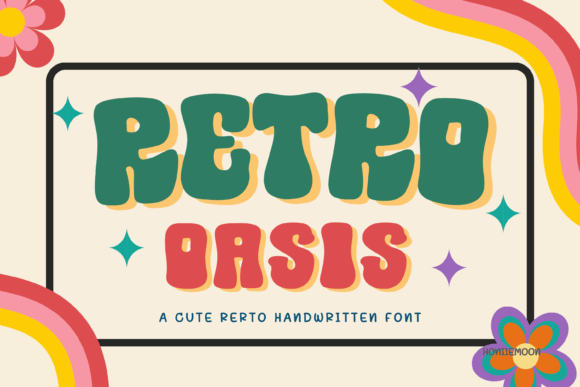 Retro Oasis: A Playful Display Font for Nostalgic Branding